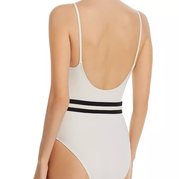 NWT! SOLID & STRIPED The Nina Belt One Piece Cream XL - Picture 2 of 11